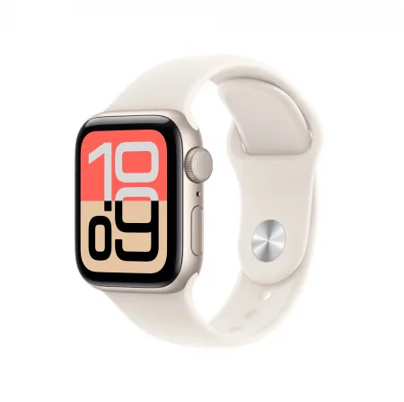 Apple Watch SE 3 GPS 40 mm — Boîtier Aluminium Lumière stellaire, Bracelet Sport Lumière stellaire